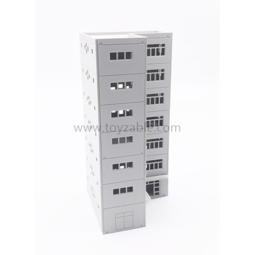 1/100 Building - Apartment (White) (L11.5*W10.5*H22cm)