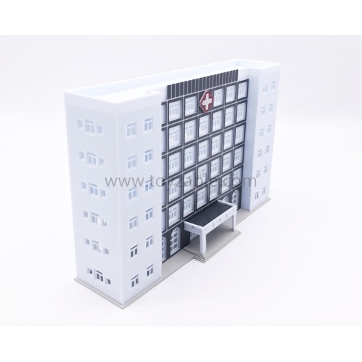 1/150 Hospital (White Grey)(L21*W6*H14cm)