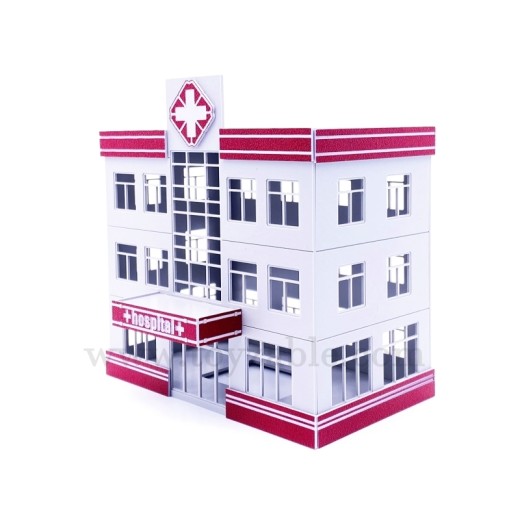 1/64 Building - Hospital (L9.5*W16.3*H17.2cm)