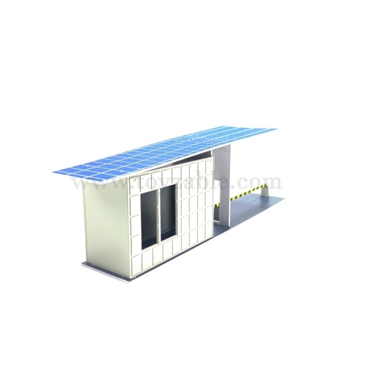1/64 Building - Guard House(Blue White) (L21*W5*H6cm)