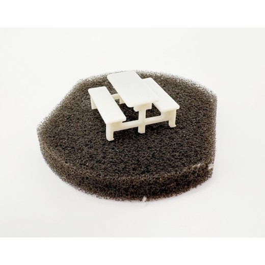 1/150 Garden Park Bench Miniature (White) (2pcs/pack)