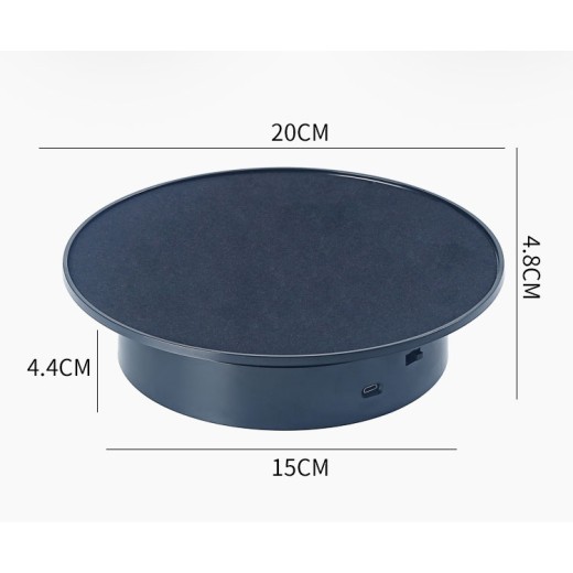 USB Type Rotating Display Stand Black Color - for item up to 3kg (without mirror/with mirror)
