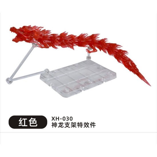 Star Soul Extra Long Dragon Aura Effect with Stand XH-030 - Transparent Red