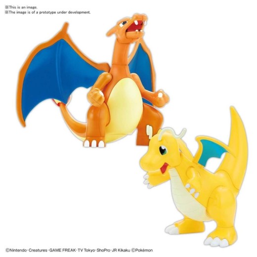 Bandai Pokemon Plamo Collection 43 Charizard Battle Ver & Dragonite vs Set Model Kits