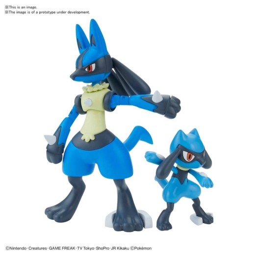 Bandai Pokemon Plamo Collection 44 Select Series Riolu & Lucario Model Kits