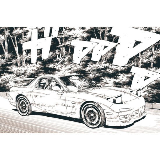 [PreOrder] Aoshima RakuPla Snap Kit No.CM-1 1/32 Initial D Keisuke's FD Plastic Model (Re-issue)