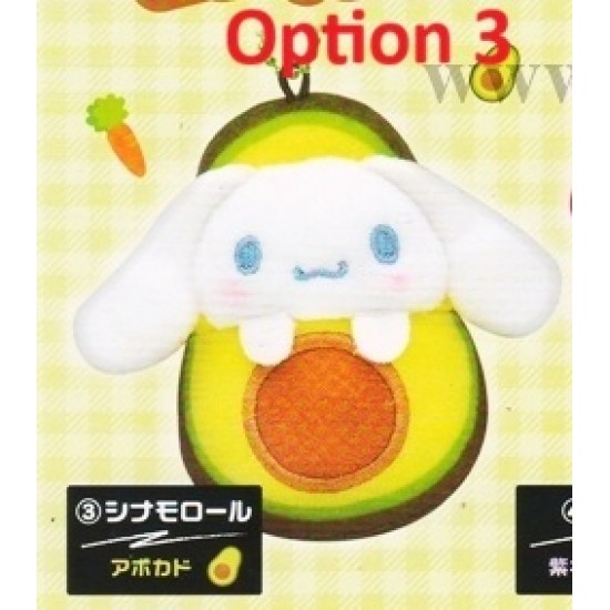[Sell In Single] K2 Station Sanrio Characters Vegetable Swaddle Mascot