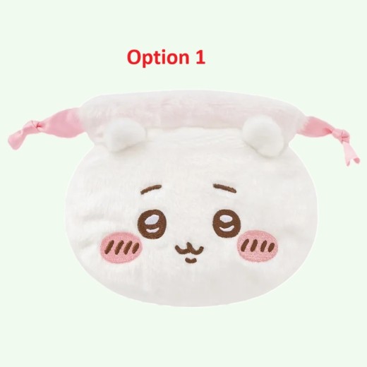 [Sell In Single] Parade Chiikawa Face Drawstring Bag 1