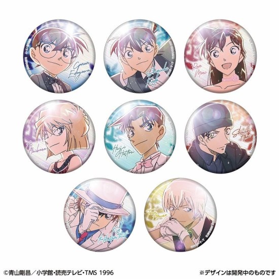 Bandai Colourlight Glitter Tin Badge Collection Detective Conan