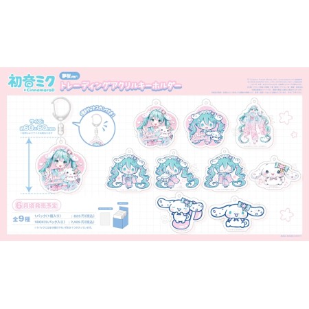 ANICRAFT Hatsune Miku x Cinnamoroll Yumezakura Ver. Trading Acrylic Key Chain