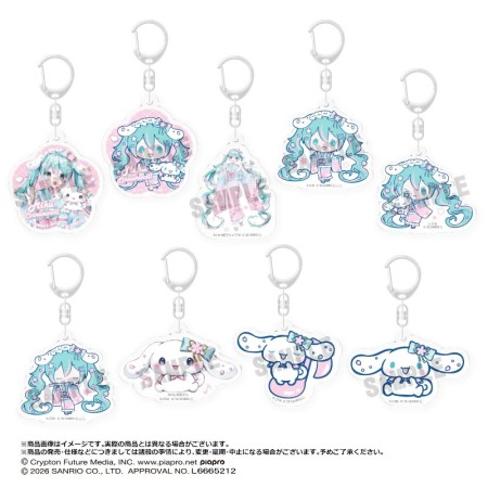 ANICRAFT Hatsune Miku x Cinnamoroll Yumezakura Ver. Trading Acrylic Key Chain
