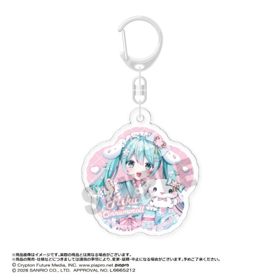 ANICRAFT Hatsune Miku x Cinnamoroll Yumezakura Ver. Trading Acrylic Key Chain