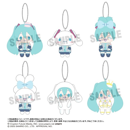 ANICRAFT Hatsune Miku x Cinnamoroll Osuwari Club Plush Mascot