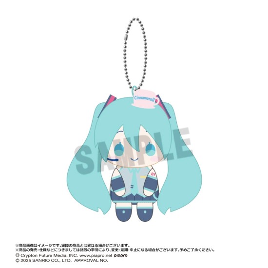 ANICRAFT Hatsune Miku x Cinnamoroll Osuwari Club Plush Mascot