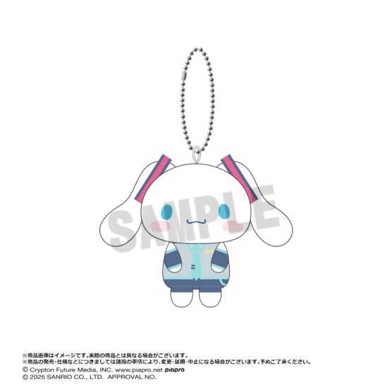 ANICRAFT Hatsune Miku x Cinnamoroll Osuwari Club Plush Mascot