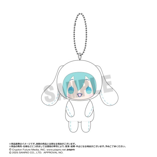 ANICRAFT Hatsune Miku x Cinnamoroll Osuwari Club Plush Mascot