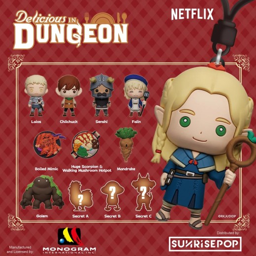 SUNRISEPOP Delicious in Dungeon 3D Foam Bag Clip