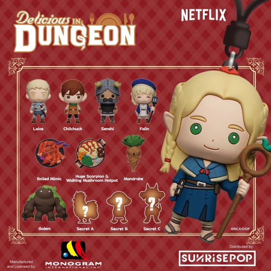 SUNRISEPOP Delicious in Dungeon 3D Foam Bag Clip