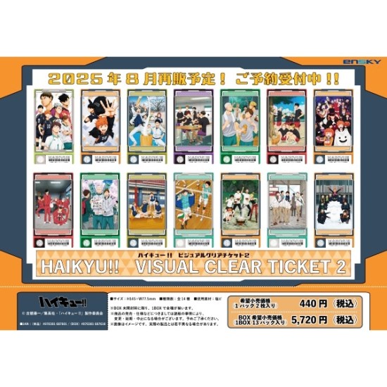 Ensky Anime Haikyuu!! Visual Clear Ticket 2