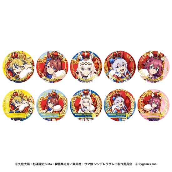 Ensky Anime Uma Musume Cinderella Gray Foil Tin Badge Collection -CHAMPIONS-